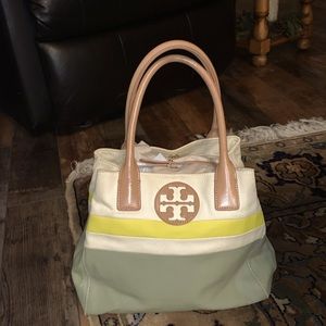 Tory Burch canvas purse.